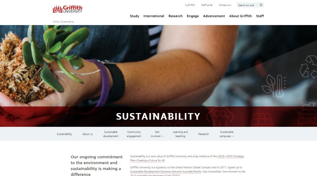 Sustainability - Griffith University
